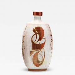  ALAN CAIGER SMITH RUST AND WHITE CERAMIC BOTTLE BY ALAN CAIGER SMITH - 3139646