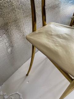  ALBERTO GAMBETTA SET OF FOUR BRASS DINING CHAIRS BY ALBERTO GAMBETTA FOR LUBERTO DESIGN - 3267969