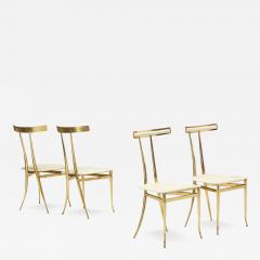  ALBERTO GAMBETTA SET OF FOUR BRASS DINING CHAIRS BY ALBERTO GAMBETTA FOR LUBERTO DESIGN - 3272720