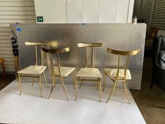  ALBERTO GAMBETTA SET OF FOUR BRASS DINING CHAIRS BY ALBERTO GAMBETTA FOR LUBERTO DESIGN - 3365549