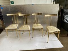 ALBERTO GAMBETTA SET OF FOUR BRASS DINING CHAIRS BY ALBERTO GAMBETTA FOR LUBERTO DESIGN - 3365567