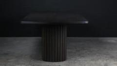  AMBROZIA 136L x 48W Tambour Pedestal Dining Table by Ambrozia Solid Dark Oak - 3488296