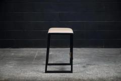  AMBROZIA 3x Shaker Backless Stool by Ambrozia Walnut Black Steel Sandle Vinyl - 3326533