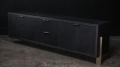  AMBROZIA Dreyfus Sideboard by AMBROZIA Ebonized Ash Black Leather Brushed Nickel - 3536249