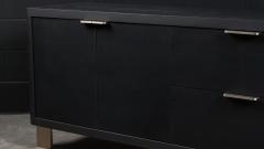  AMBROZIA Dreyfus Sideboard by AMBROZIA Ebonized Ash Black Leather Brushed Nickel - 3536250