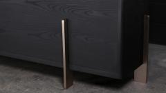  AMBROZIA Dreyfus Sideboard by AMBROZIA Ebonized Ash Black Leather Brushed Nickel - 3536251