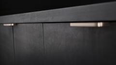  AMBROZIA Dreyfus Sideboard by AMBROZIA Ebonized Ash Black Leather Brushed Nickel - 3536252