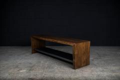  AMBROZIA Live Edge Wood Bench by Ambrozia Oxidized Ambrosia Maple and Blackened Steel - 2351273
