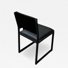  AMBROZIA Shaker Modern Chair by Ambrozia Ebonized Oak Black Leather Black Cowhide - 3074246