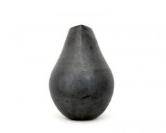  ANDRE BLOCH ANDRE BLOCH FRENCH BLACK CERAMIC LOW VASE - 4126289