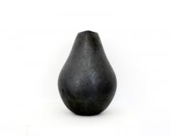  ANDRE BLOCH ANDRE BLOCH FRENCH BLACK CERAMIC LOW VASE - 4126302