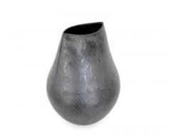  ANDRE BLOCH ANDRE BLOCH FRENCH BLACK CERAMIC LOW VASE - 4126307