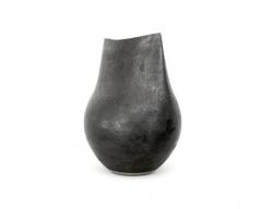  ANDRE BLOCH ANDRE BLOCH FRENCH BLACK CERAMIC VASE - 4126300