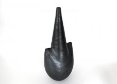  ANDRE BLOCH ANDRE BLOCH FRENCH CERAMIC BLACK TALL VASE - 3561878