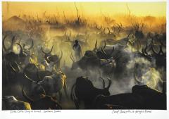  ANGELA BECKWITH Cattle camp at sunset Southern Sudan by ANGELA BECKWITH - 2941507