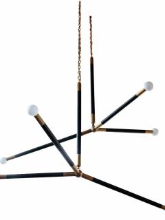  APPARATUS ARROW LARGE IN AGED BRASS WITH BLACK CALFSKIN - 3647408