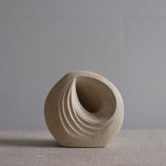  ARSENE GALISSON 1980s carved stone lamp - 4116383