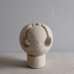  ARSENE GALISSON 1980s carved stone table lamp - 4116374