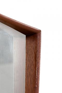  Ab Glas Tr AB Glas and Tr Swedish Mid Century Tall Teak Framed Entry Mirror - 4669678