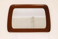  Ab Glas Tr Midcentury Sculptural Wall Mirror Mahogany Crystal Glass Glas Tr 1960s - 2296958