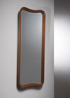  Ab Glas Tr Scandinavian Modern curved wood wall mirror - 3115291