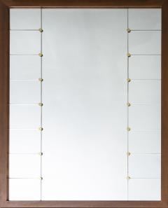  Ab Glas Tra Large Midcentury Oak and Brass Mirror by Glas Tra - 1738139