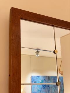  Ab Glas Tra Large Midcentury Oak and Brass Mirror by Glas Tra - 1738141