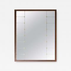  Ab Glas Tra Large Midcentury Oak and Brass Mirror by Glas Tra - 1738274