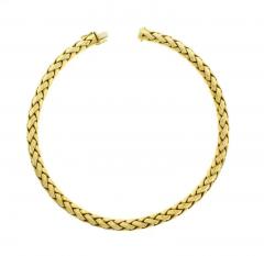  Abel Zimmerman 18KT GOLD DOMED HERRINGBONE NECKLACE MADE BY ABEL AND ZIMMERMAN - 3605450