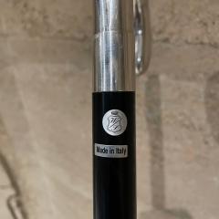 Midcentury Italian Walking Stick High Gloss Black and Silver