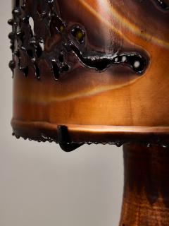  Accolay Pottery Accolay Ceramic and Copper Table Lamp with Resin Inclusions - 4693070