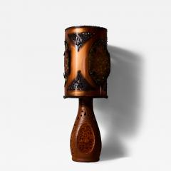  Accolay Pottery Accolay Ceramic and Copper Table Lamp with Resin Inclusions - 4713944