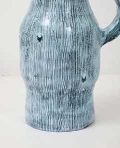  Accolay Pottery Accolay Turquoise Striated Pitcher - 4449346