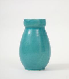  Accolay Pottery French Accolay Turquoise Vase - 4381414