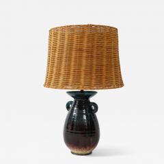  Accolay Pottery Glazed Ceramic Table Lamp by Accolay France c 1960 - 4087358