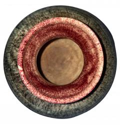  Accolay Pottery Large Accolay Green Oxblood Flambe Ceramic Vase French MCM Studio Pottery - 4806716