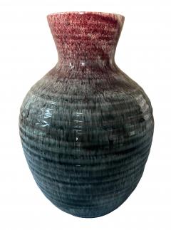  Accolay Pottery Large Accolay Green Oxblood Flambe Ceramic Vase French MCM Studio Pottery - 4806717