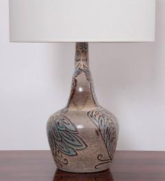  Accolay Pottery Large Owl Accolay Ceramic Table Lamp with Fabric Shade - 556811