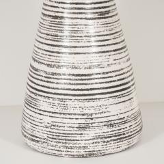  Accolay Pottery Large White Stripe Accolay Lamp - 447836