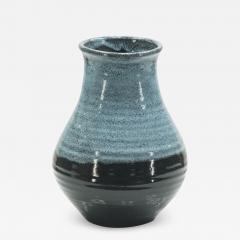  Accolay Pottery Mid Century French Accolay Pottery turquoise ceramic vase 1960s - 997448