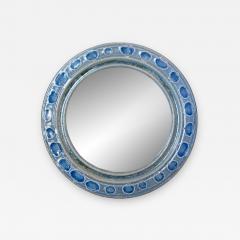  Accolay Pottery Mirror with blue glazed ceramic frame by Teh Accolay Potteries - 1277412