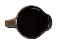  Accolay Pottery Poterie dAccolay Brutalist Tobacco Glazed Ceramic Pitcher 13cm - 4804366