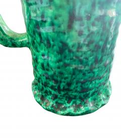  Accolay Pottery Poterie dAccolay Emerald Green Ceramic Pitcher Vase 28cm 11in - 4804388