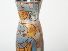  Accolay Pottery Rare Mid Century Large French Accolay ceramic totem vase 1950s - 2722768