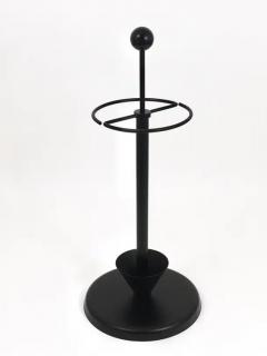  Achille Pier Giacomo Castiglioni Black Post Modern Castiglioni Memphis Style Umbrella Stand Italy 1980s - 4055372