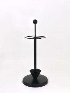  Achille Pier Giacomo Castiglioni Black Post Modern Castiglioni Memphis Style Umbrella Stand Italy 1980s - 4055396