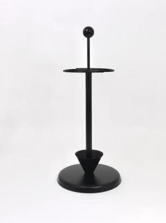  Achille Pier Giacomo Castiglioni Black Post Modern Castiglioni Memphis Style Umbrella Stand Italy 1980s - 4055400