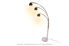  Achille Pier Giacomo Castiglioni Mid Century Italian Brass Marble Arc Floor Lamp 3 arm - 2957800