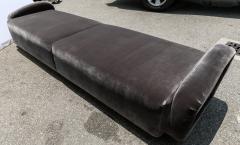  Adesso Studio Custom 1960s Italian Style Velvet Sofa or Bench with Brass Base - 1498920