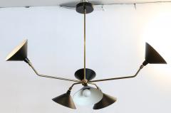  Adesso Studio Custom Black Metal and Brass Mid Century Style Chandelier by Adesso Imports - 1989526